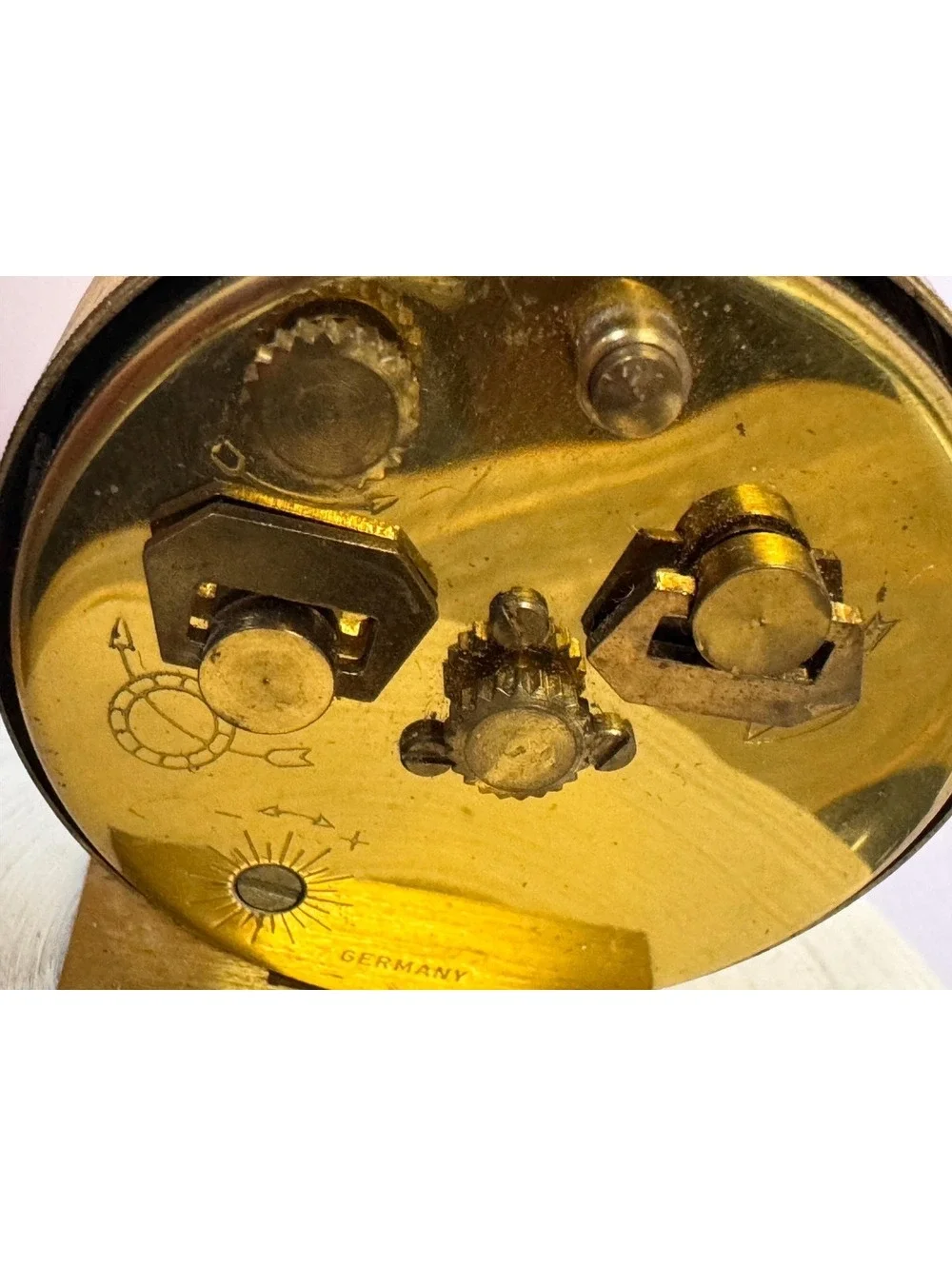 Vintage Westclox Brass Travel Alarm Clock - working order - Rare